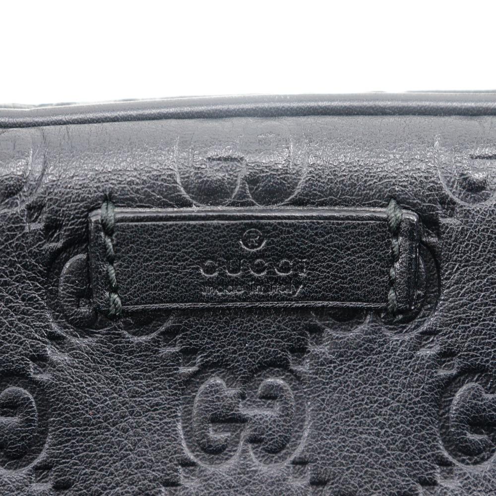 GUCCI GG Business bag 201480 Briefcase black Sima leather mens Used