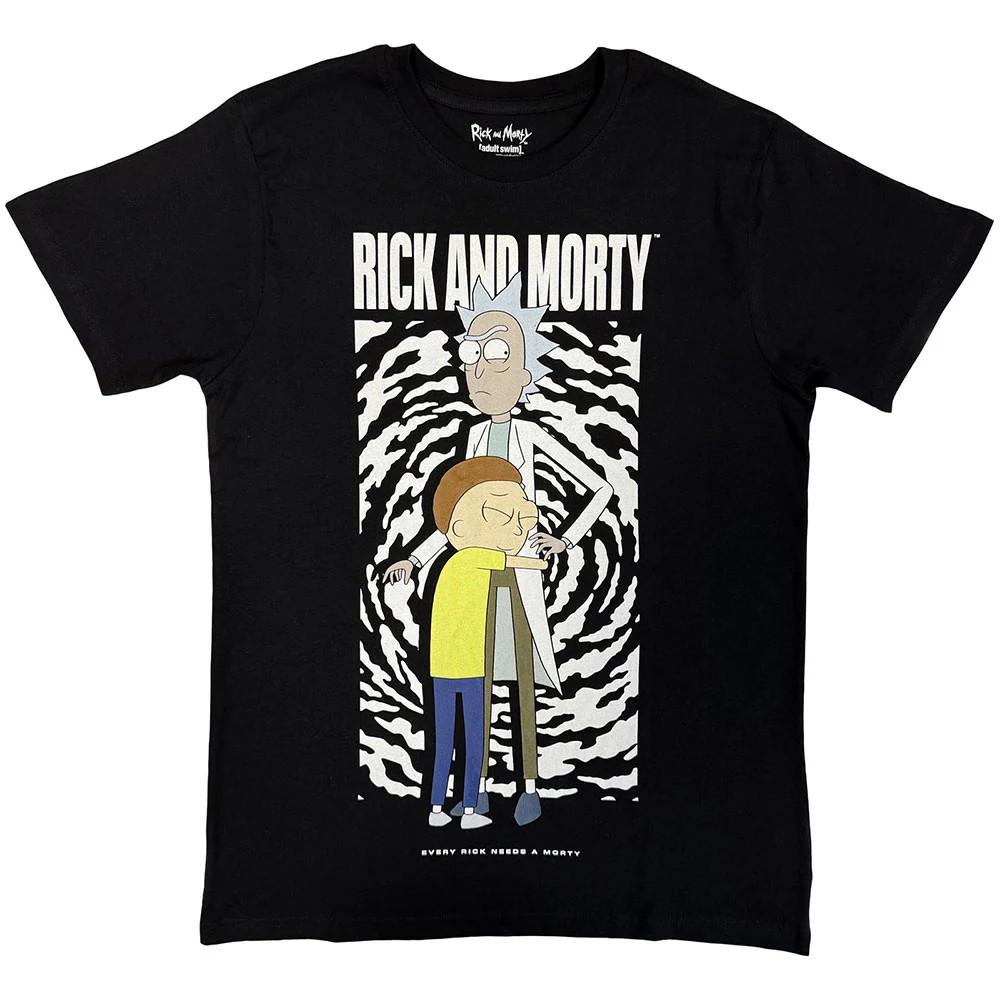 Rick & Morty T-Shirt: Hug (Black) OFFICIAL NEW M