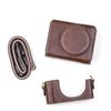 Digital Camera Protective Case PU Leather Camera Storage Bag with Removable Shoulder Strap