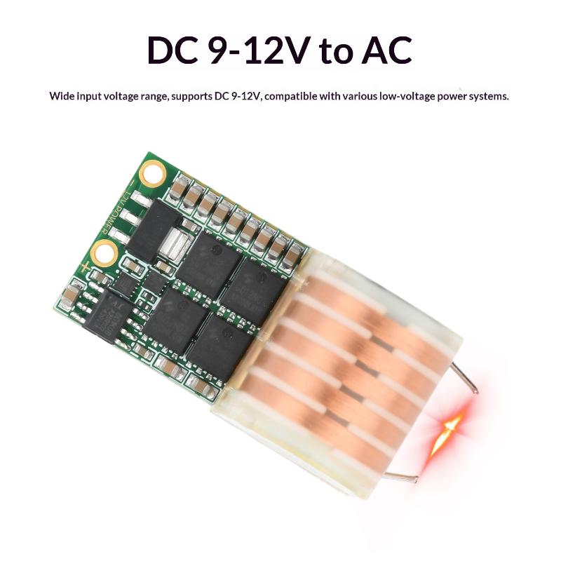 1Pcs 70W Automatic Arc Initiation Transformer Dc9-12V To Ac20Kv High-Voltage Generator Ignition Module Mos Overheat Protection