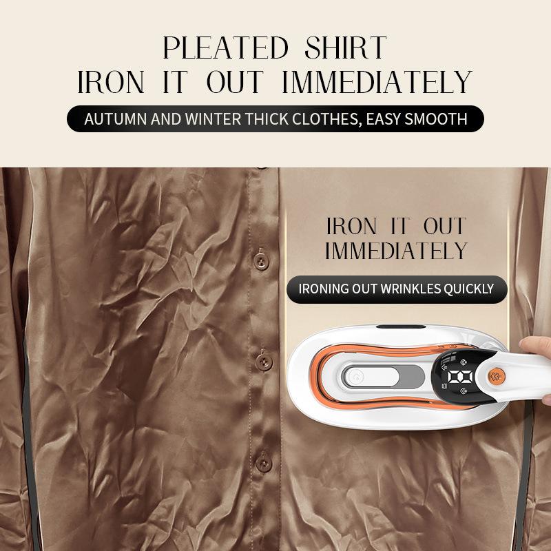 Handheld Steam Iron Foldable Garment Steamer 1200W Power Portable 4 Speed Steamer Touch Screen Rotary Electric Iron