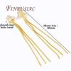18K Gold Plated Cubic Zirconia Tassel Charm Long Metal Tassels Ball Chain Tassels For Women's Earrings Making Jewelry Findings