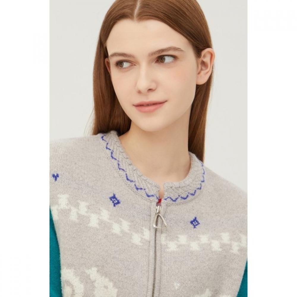 Benetton Benetton Squirrel Jacquard Knit Vest Bakv52361 Gr