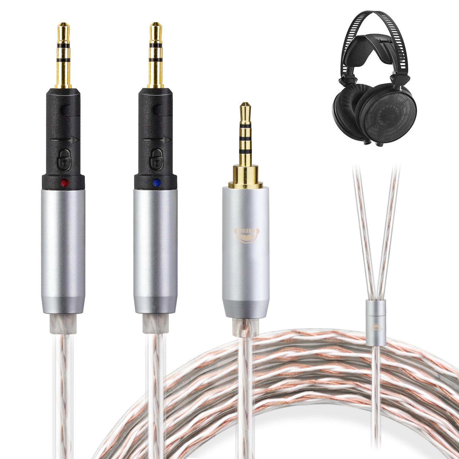 

okcsc JBX Headphone Cable R70X Recable for Earphones and Headphones Compatible with for OFC with locking mechanism Length ATH-R70X Audio-Technica