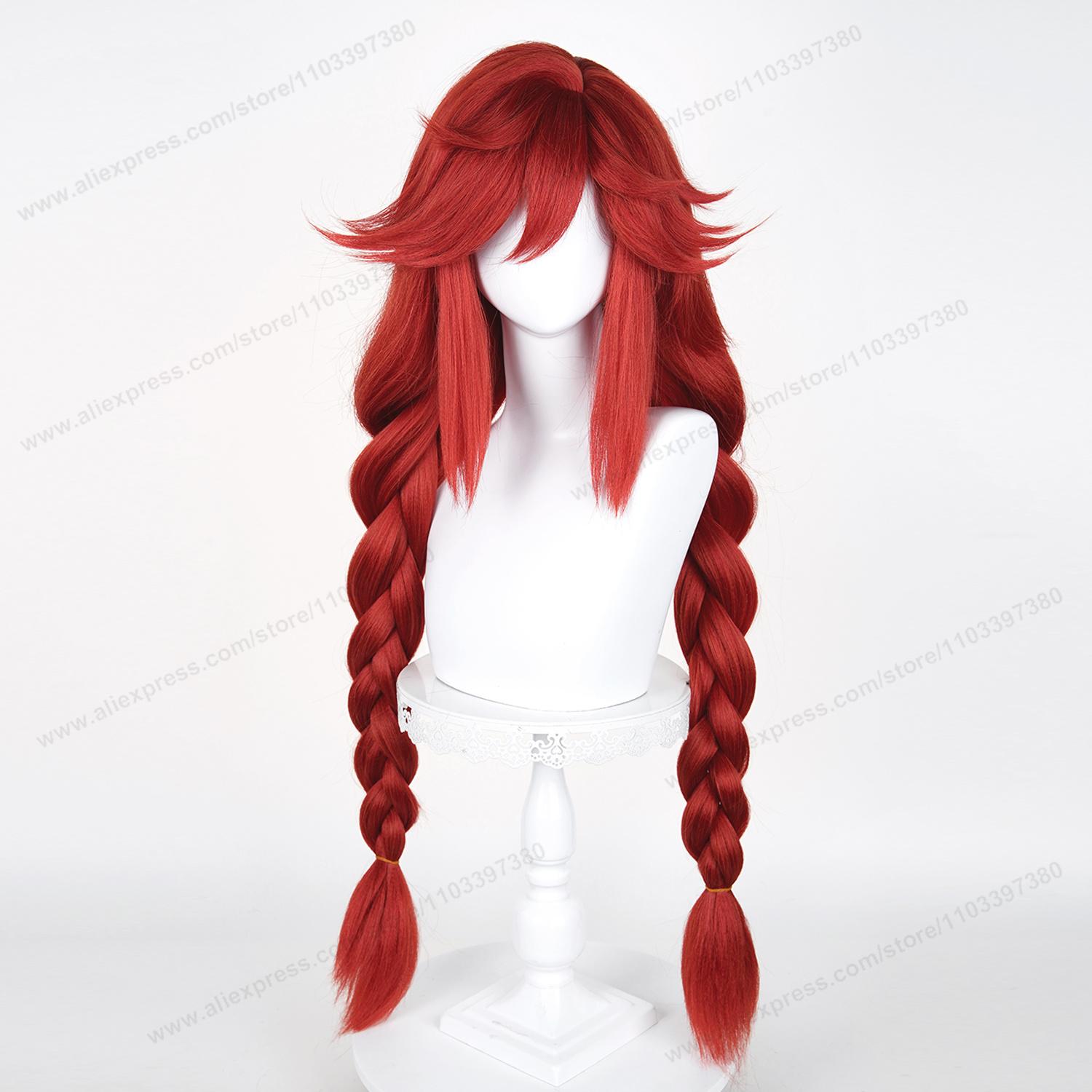Riyo Reaper Li Glaze Cosplay Pruik 95cm Lang Dameshaar Anime Cosplay Pruik Halloween Hittebestendig Vol Synthetische Yaki Pruiken red