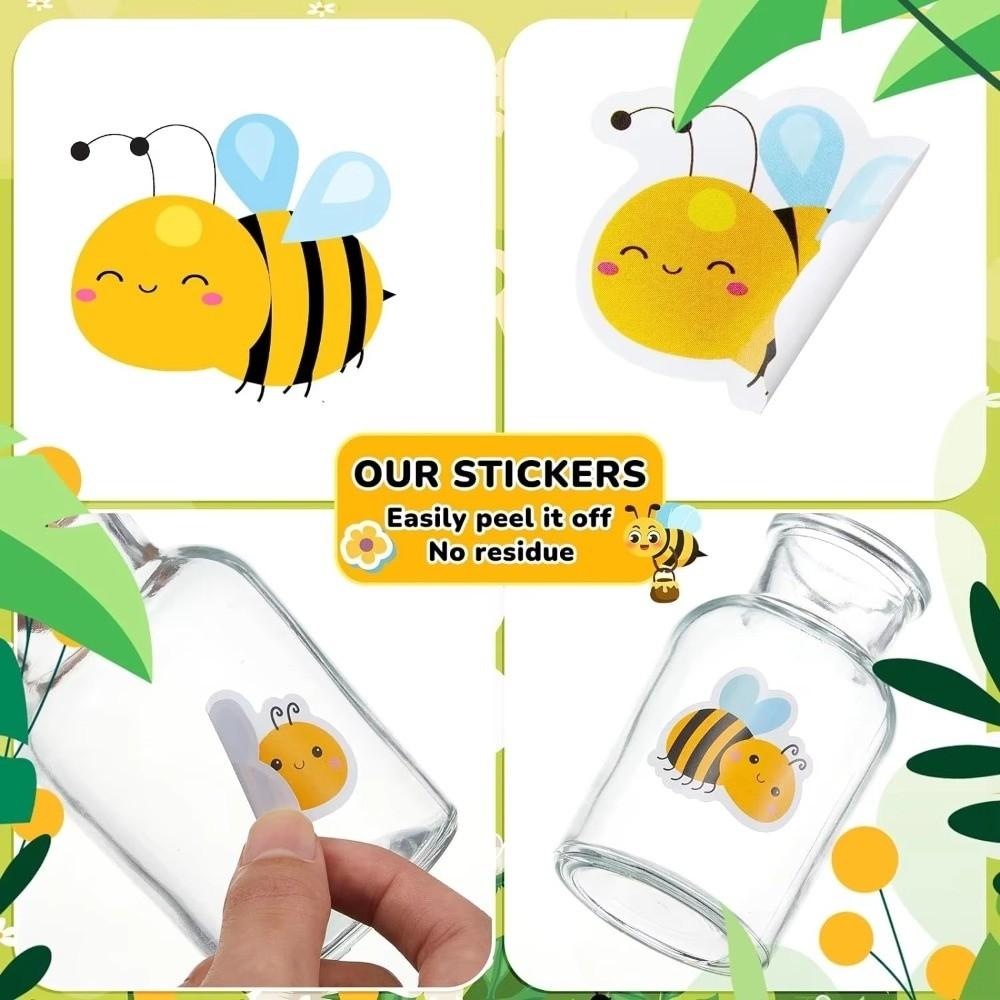 DIY Bee Stickers Waterproof Decoration Sticker Guitar Sticker Decor for Water Cup Computer