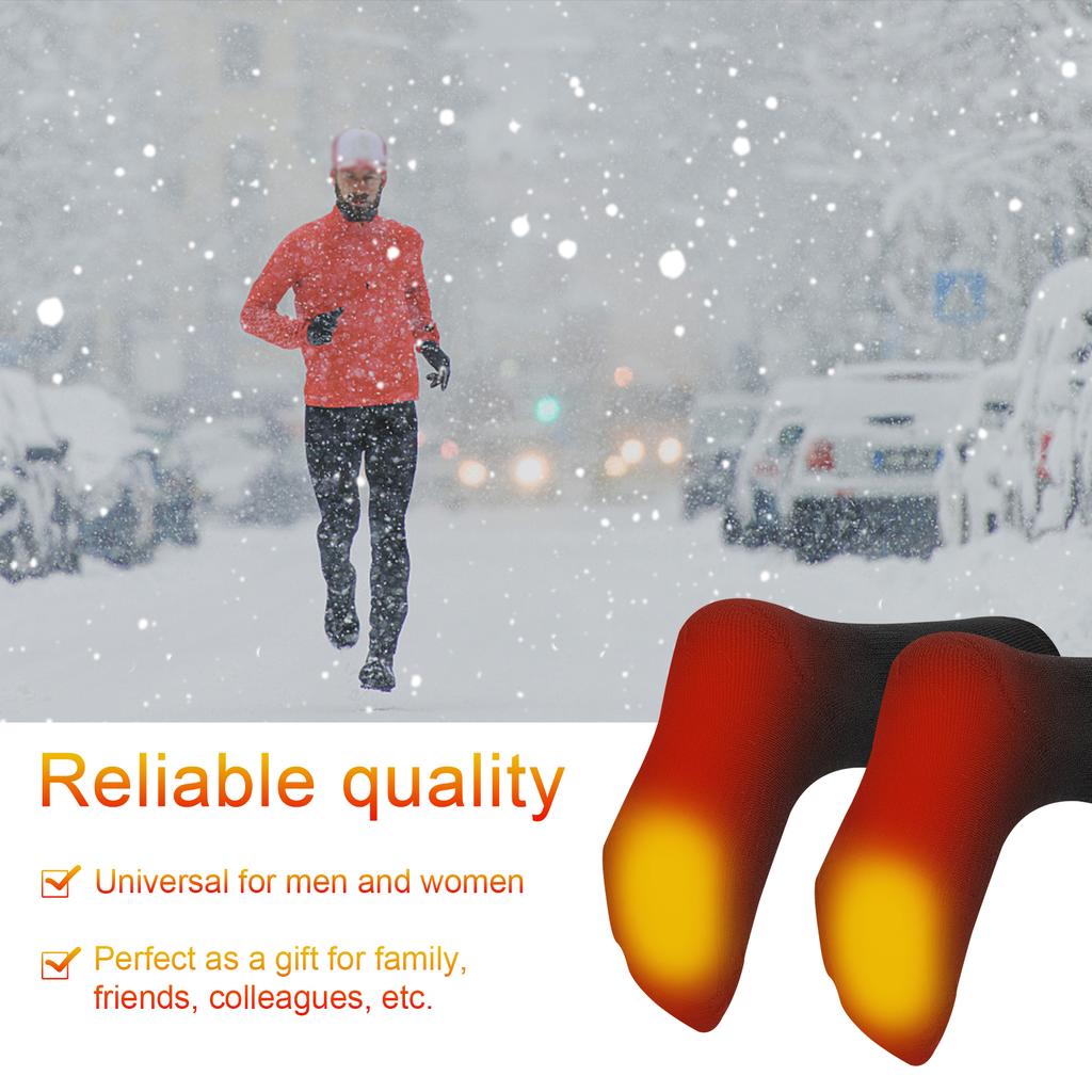Electric Heated Socks for Men Women Battery Powered Winter Warm Socks Washable Feet Warmer for Outdoor Camping Skiing Hiking