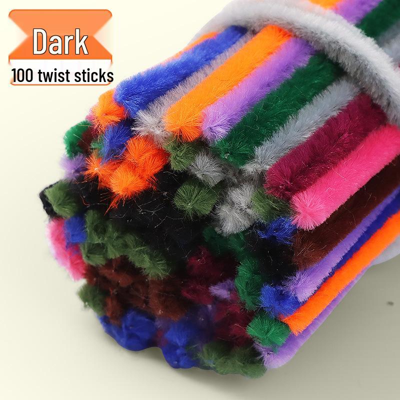 

Набір для самостійного виготовлення букета з синельного дроту: Дитячі саморобні зашифровані пухнасті палички пастельних кольорів