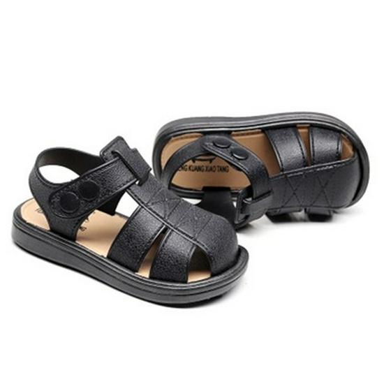 2025 Kids' Closed-Toe Korean Style Beach Sandals - Cute and Versatile Summer Shoes