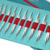10Pairs Aluminum Knitting Needle 2.75-6.0mm Interchangeable Circular Knitting Needle Set with PU Binder for Crocheting