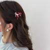 Sweet Temperament Senior Sense of Exquisite Pearl Bow Scratch Clip Girls Versatile Back of the Head Plate Hair Shark Clip Simple