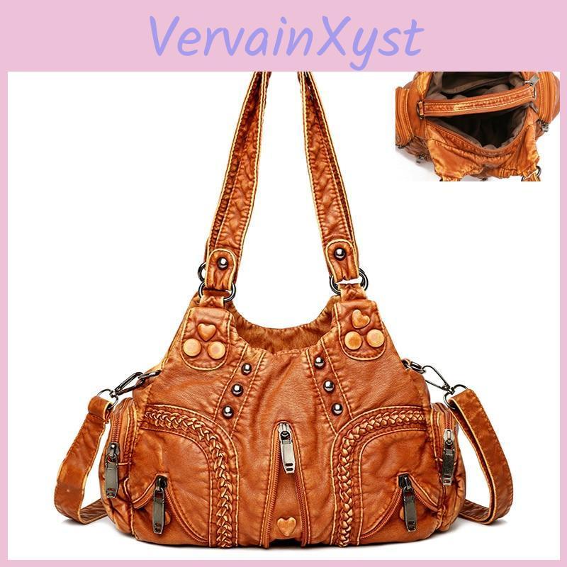 Pocket New Soft Luxury Multi Sheepskin Shoulder Bags For Women Large Capacity Shopping Crossbody Hobo Bags European Tote Handbag