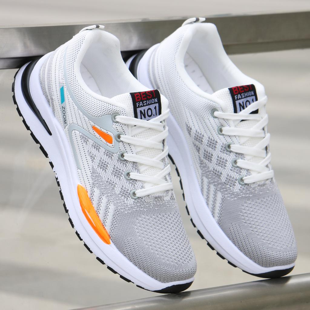 Summer All-match Men's Running Sneakers Breathable Non-slip Damping Casual Sports Shoes Outdoor Soft Vulcanized Shoes Zapatillas