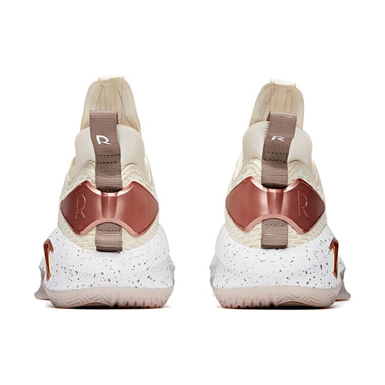 Anta RR6 Cushioning Breathable Low Top Performance Basketball Shoes Men's Light Beige White