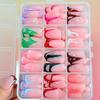 288pcs Colorful French Tip Nails Medium Square Fake Nails New Press On Nails  for Women
