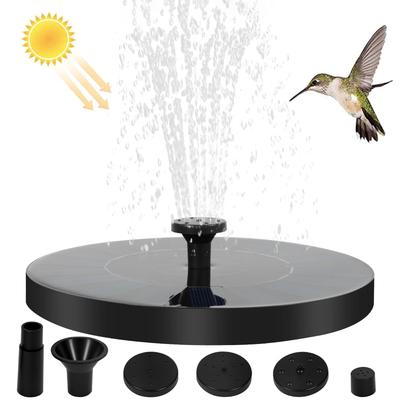 13/18cm Solar Fountain Pump Bird Bath Fountain Garden Outdoor Water Pool Pond Floating Decor With 6 Nozzles Solar Waterfall