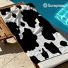 Schwarz-Weiß-Kuhmuster Schnelltrocknendes Badetuch Mikrofaser Strandtuch Leichtgewicht Schwimmen Camping Yoga Strand Out