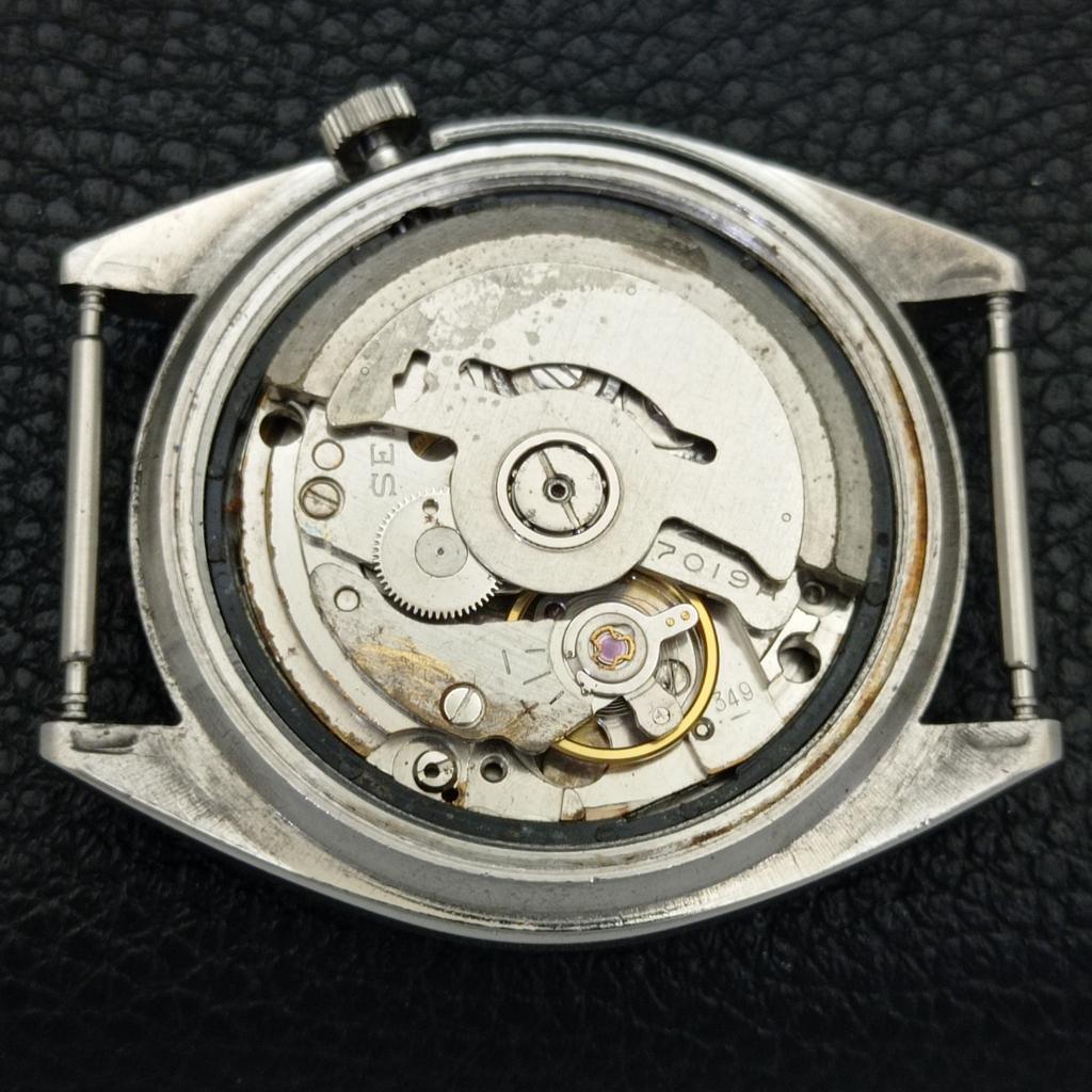 Seiko 5 AUTOMATIC 7019A JAPAN MENS VINTAGE BLUE COLOR DIAL WATCH A701632-5 R206c-a701632