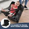 Kids Suitcase Seat Portable Folding Travel Seat Upgraded Safe Kids Luggage Seat with Seat Belt Easy To Use for Toddler Traveling