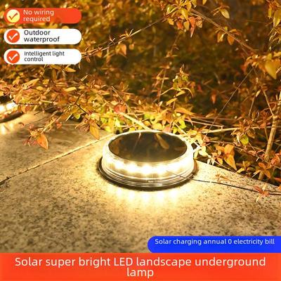 Éclairage de Jardin Solaire LED Étanche Encastrable pour Pelouse et Cour Extérieure