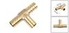 uxcell Connector Hose Connector 12mm Hose Barb Brass 3 Way
