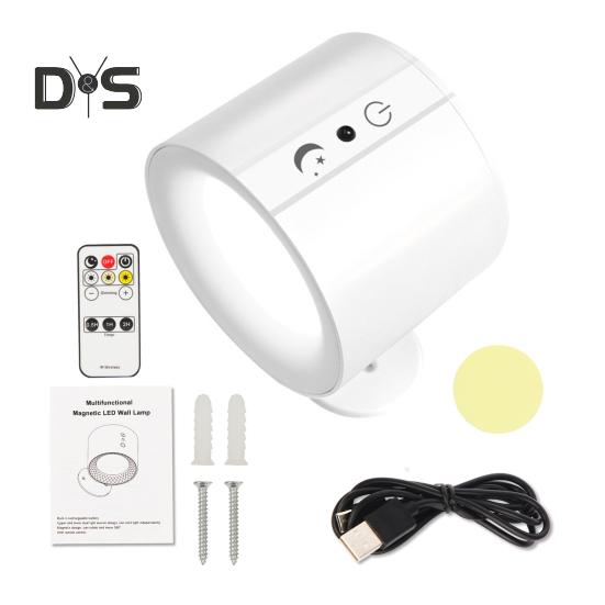 

Светодиодный настенный светильник с пультом дистанционного управления, регулируемая яркость, цветовая температура, перезаряжаемый настенный светильник, ночник Regular Style