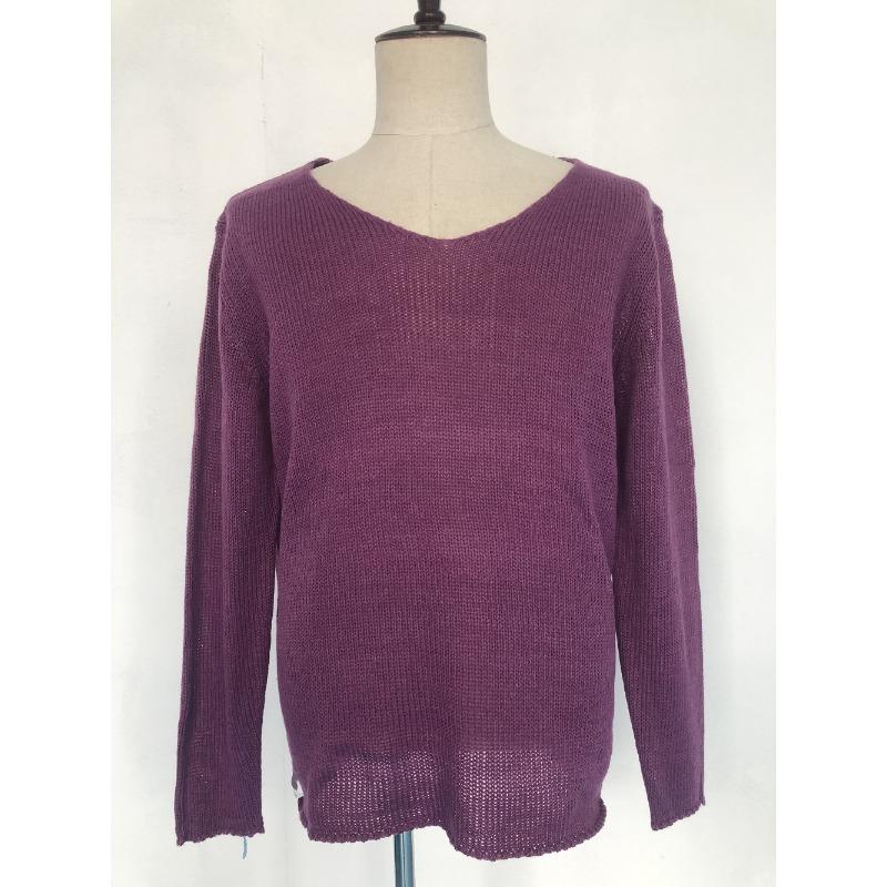 Maglione Pullover Casual da Uomo con Scollo a V Profondo, Manica Lunga, in Maglia, Colore Unito, Vestibilità Larga per Autunno Inverno