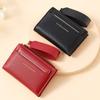 PU Leather Women Clutch Bag Korean Style Change Bag Ins Short Wallets Women