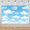 Blue Sky White Cloud Background Natural Landscape Home Party Decoration Backdrop Portrait Photography Banner Baby Shower Props