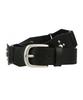 LALAFOX Rivet Hexagon Fake Leather Belt Leather Belt Black Bq4Aa001