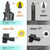 CAHAYA Microphone Stand, Straight Boom, 5.5kg Weight, 120cm-180cm Height Adjustable, 3230g Base, Iron Material, Smartphone Holder, Width Adjustable
