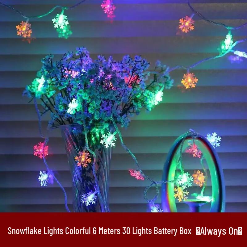 LED Snowflake Fairy String Lights