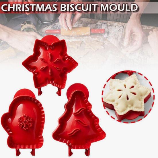 Xmas Hand Pie Mold Reusable Hand Pie Press Mold Christmas Tree Glove Star Hand