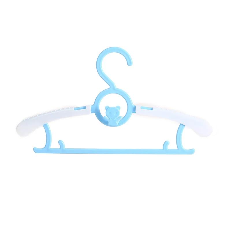 New Multifunctional Baby Clothes Hanger Cute Cartoon Design Expandable No Trace Drying Rack Household Appliques Polyester Materi