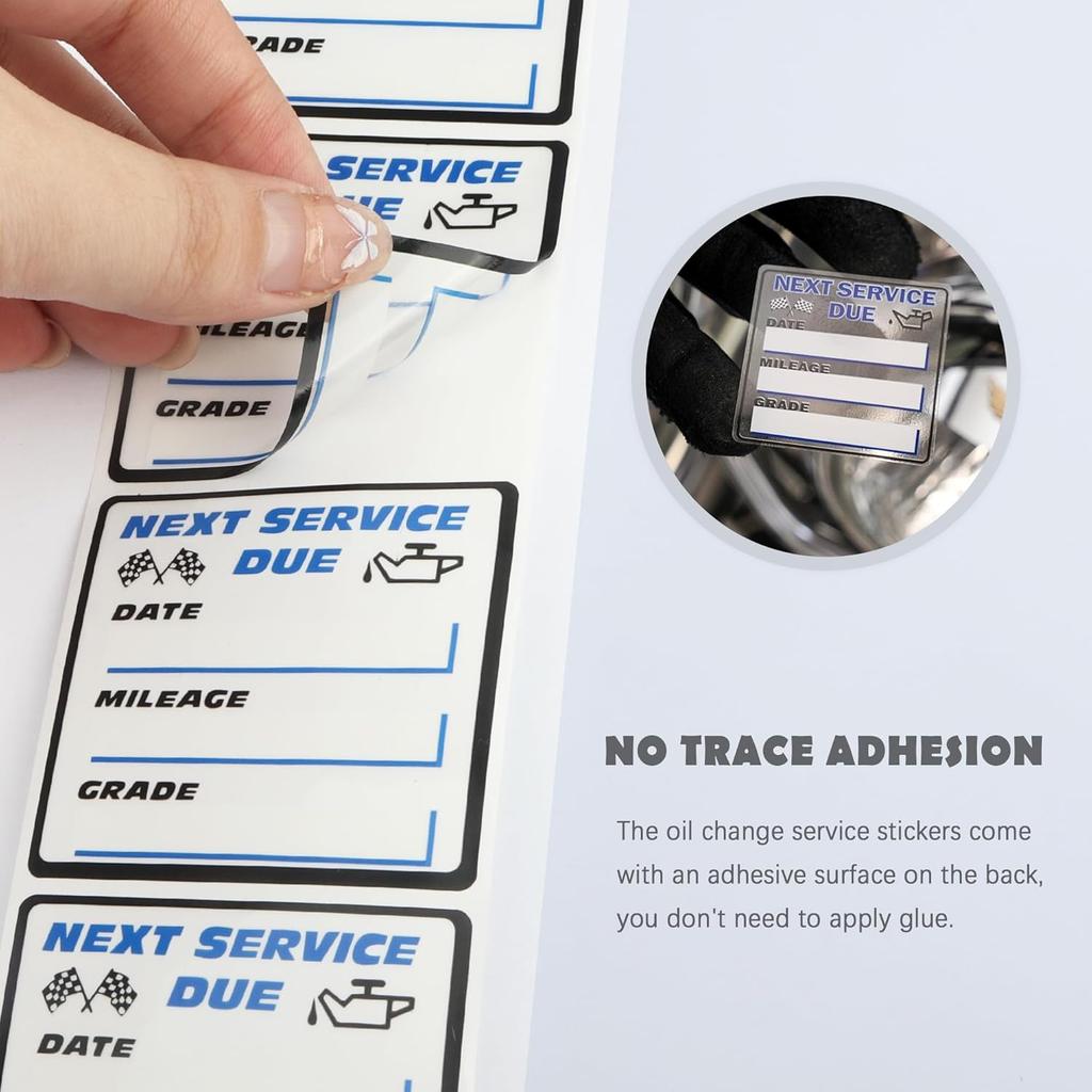 300PCS Car Oil Change Stickers For Windshield - Next Service Due Sticker,2"X2" Removable Vinyl Stickers For Most Cars Trucks SUVs