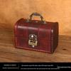 Vintage Wooden Jewelry Storage Box with Lock - Ideal for Earrings, Necklaces, Gifts, and Photography Props.