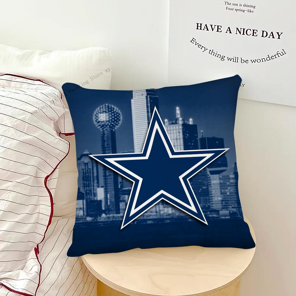D-Dallas C-Cowboys Kissenbezug Modischer quadratischer Kissenbezug Schlafzimmer Sofa Zimmer Dekoration Freizeitkissenbezug