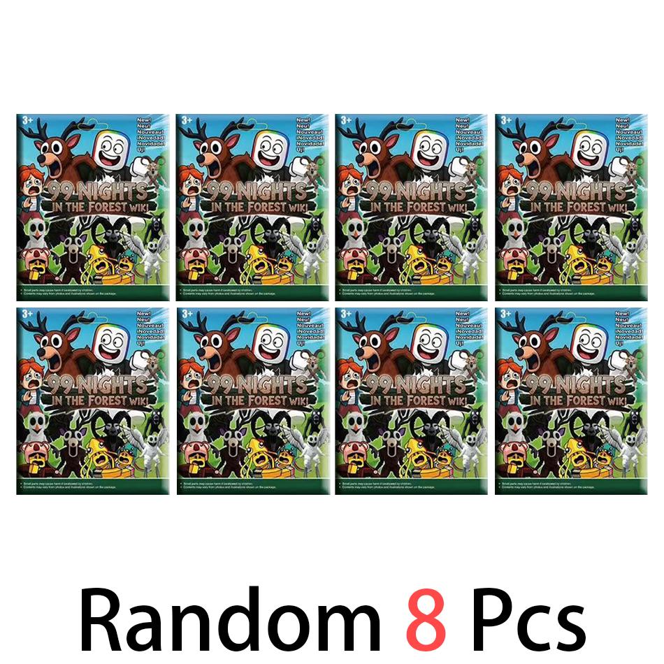 Neues 10-teiliges Set 99 Nächte im Wald Hirsch BeutelFiguren WolfsFiguren Spielzeug Ornament Dekoration Sammlung WeihnachtsSpielzeug Geschenke