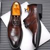 2025 Spring Men's Versatile Leather Slip-ons: Trendy Business & Casual Shoes