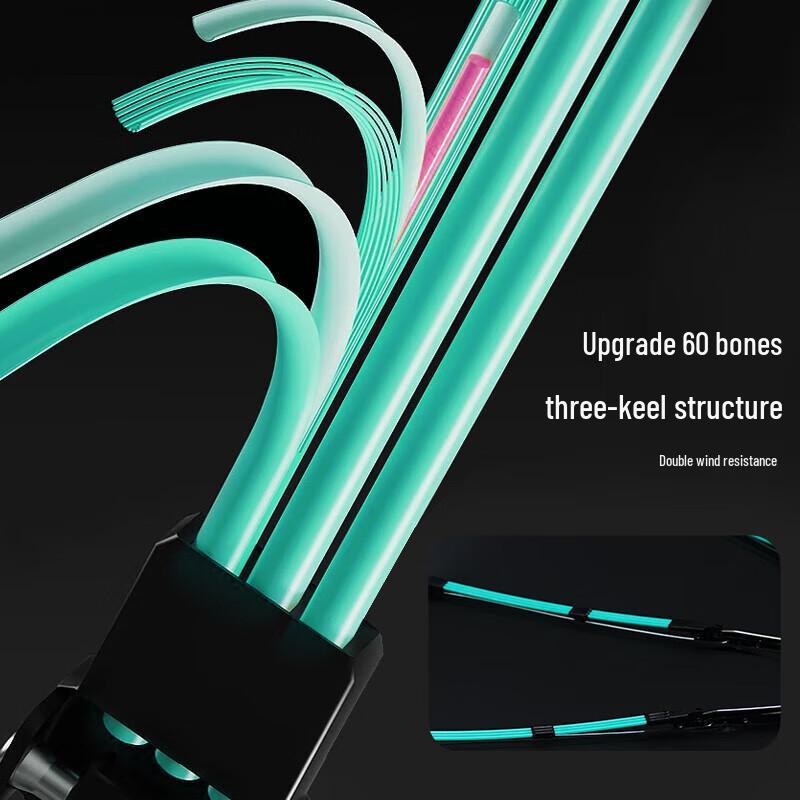 Guarda-chuva Hongye totalmente automático com abertura reversa em 3 partes e revestimento UV preto.