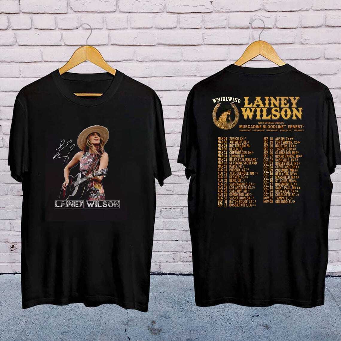 2026 Lainey Wilson Whirlwind World Tour Shirt Lainey Wilson Country Music Merch M