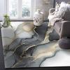 Black Gold Gradient Washable Area Rugs Abstract Modern Art Non Slip Rugs for Living Room Bedroom, Low Pile Floor Mat Large