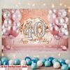 2D plane  background decoration photos for a 40th birthday party  polyester banner decorations
