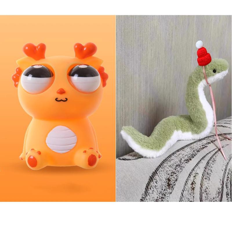 Dao Le Ge Pop-Eye Dragon Decompression Toy - Stress Relief, Squeeze & Pinch for Kids' Creative Pranks