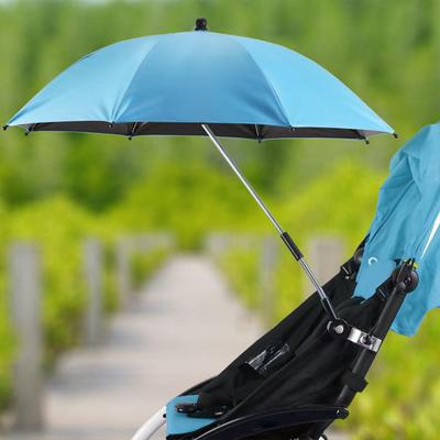Mini parapluie avec pince réglable, protection UV, pare-soleil, étanche, rotation à 360 degrés, buggy, parasol résistant au soleil, outil de pluie