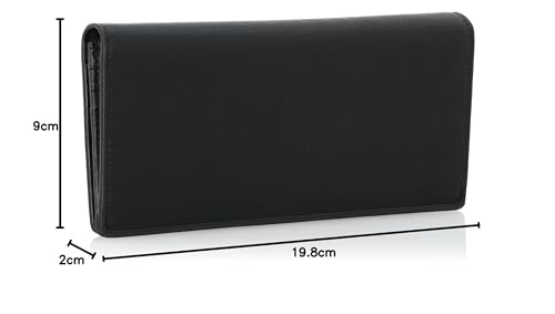 Admiral ADLI-02 Men's Business Bifold Wallet with I-Zip Pocket, Slim and Lightweight Design (Black)