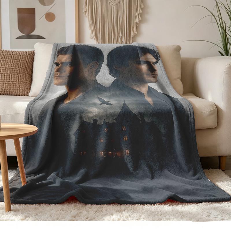 Damon Salvatore Soft and Comfortable Flannel Suitable for Sofas Living Rooms Outdoor Camping Travel and Also Makes a Great Anniversary Gif