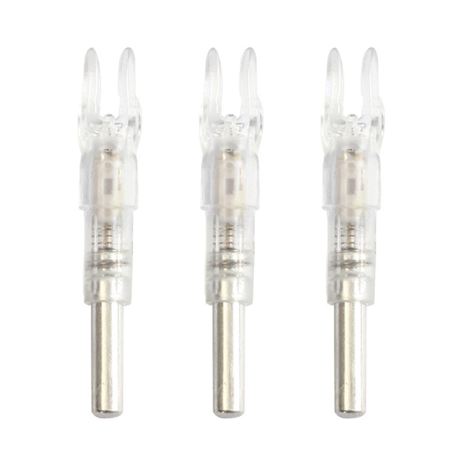 

Nocturnal Lighted Nocks для стрільби з лука, 3 упаковки, 4,5 см для стріли 6,2 мм, автоматичні поліетиленові ноки з підсвічуванням, лук різнокольоровий