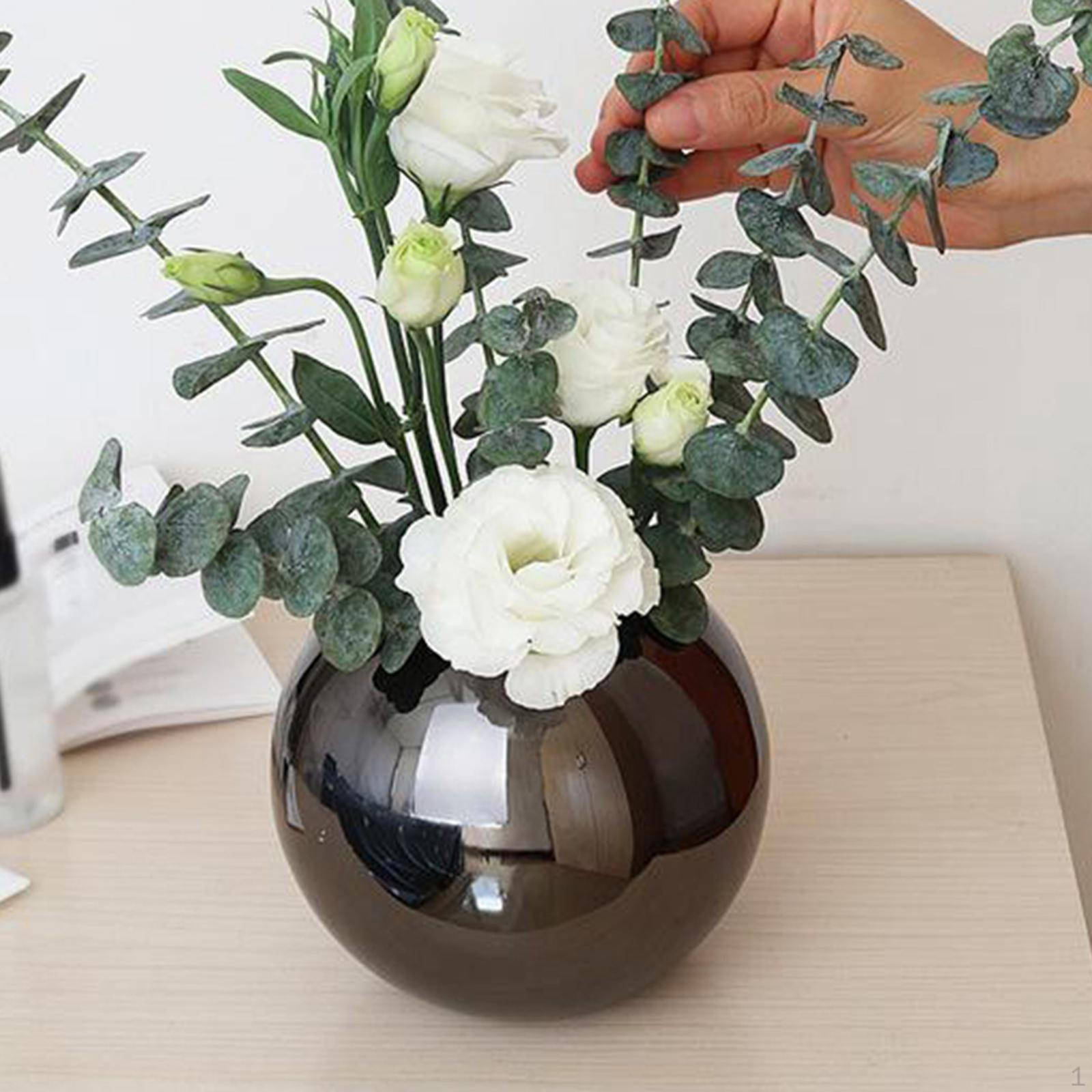 Sleek Stainless Steel Planter for Small Indoor Plants