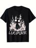 Summer Boys Girls Lucipurr Cat Gothic Graphic T Shirt Kids Baby Youth Unisex Unisex Tee Streetwear Casual Oversize comfortable top